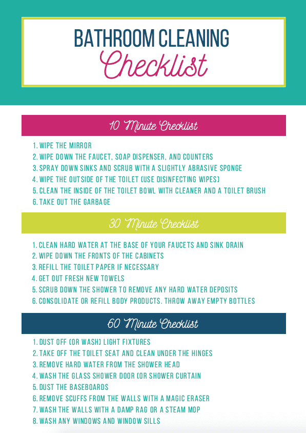 The Ultimate Bathroom Cleaning Checklist + A Free Printable Practical